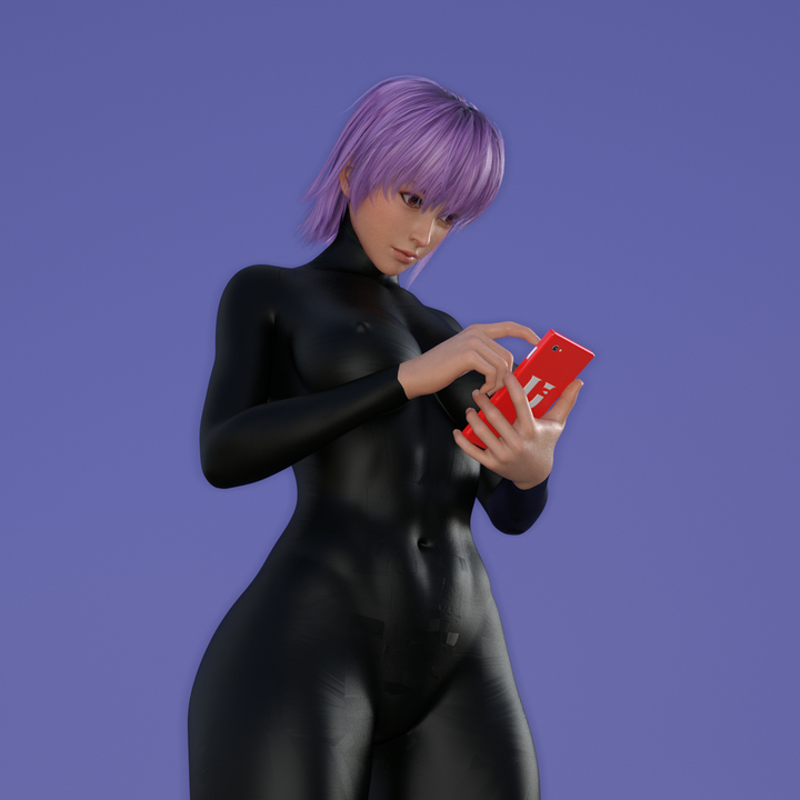 3D Femdom Ayane on smart phone