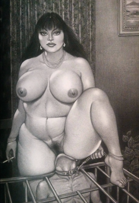 Eat it all. There are more coming. If you don't eat it fast, it's going to overflow. Hohoho! Namio Harukawa Femdom Art