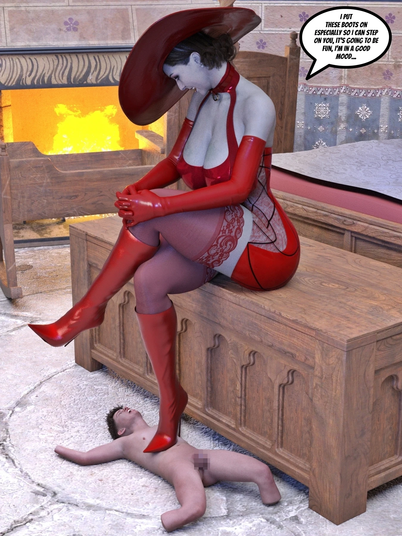 As the story unfolds, Lady Dimitrescu's methods grow darker. 